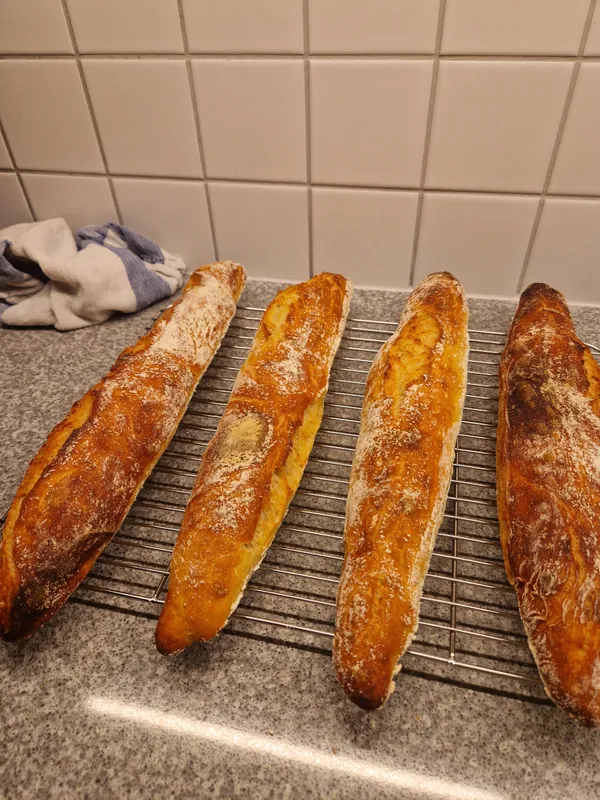 No-knead baguettes